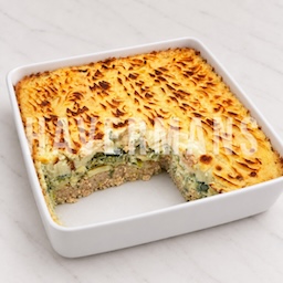Ovenschotel bloemkool/broccoli/gehakt