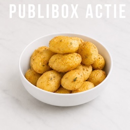 Publibox actie gebakken patatjes 300 gr kopen + 200 gr GRATIS 