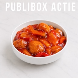 Publibox actie kipfilet zoet/zuur 1kg kopen + 500 gr GRATIS  
