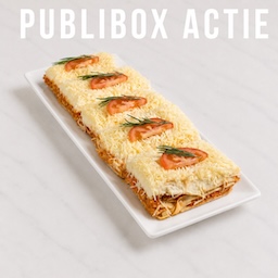 Publibox actie verse lasagne 1kg kopen + 500 gr GRATIS