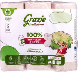 Keukenrol 3-laags Grazie Natural 3 st Keukenrol 3-laags Grazie Natural 3 st