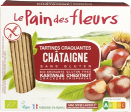 Glutenvrije krokante crackers kastanje Le Pain des Fleurs 150 gram