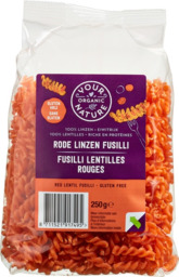 Rode linzen fusilli Your Organic Nature 250 gram Rode linzen fusilli Your Organic Nature 250 gram