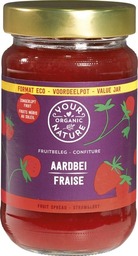 Aardbeienjam fruitbeleg Your Organic Nature 375 gram 