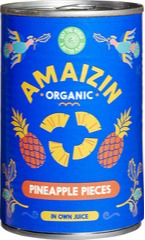Ananasstukjes op sap Amaizin 400 ml BIO