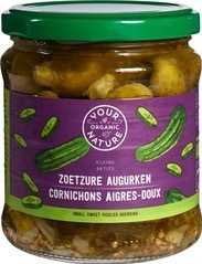 Augurken zoet-zuur Your Organic Nature 330 gram BIO Augurken zoet-zuur Your Organic Nature 330 gram BIO