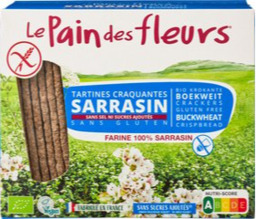 Boekweit crackers zonder zout Le Pain des Fleurs 150 gram BIO