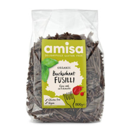 Boekweit pasta fusilli, Amisa, 500 gram BIO Boekweit pasta fusilli, Amisa, 500 gram BIO