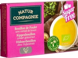 bouillon blokjes kip gist/suikervrij Nature Compagnie 80 gram BIO