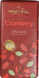 Chocoladereep puur cranberry Bonvita 100 gram