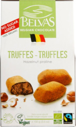 Chocoladetruffels hazelnoot Belvas 100 gram BIO