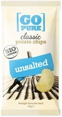 Classic chips unsalted Go Pure 125 gram BIO