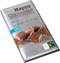 chocolade reep melk 34% happy chocolate