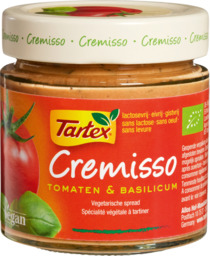 Cremisso tomaat-basilicum Tartex 180 gram BIO