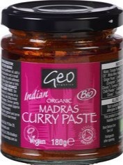 Currypasta indian madras Geo Organics 180 gram BIO