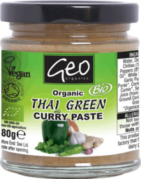 Currypasta Thai green Geo Organics 180 gram  BIO