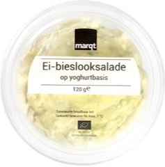 Ei-bieslook salade op yoghurtbasis Marqt 120 gram BIO