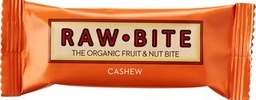 Fruit & nut bite cashew (fruit en noot reep suiker vrij) raw.bite 50 gram BIO