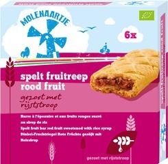 Spelt fruitreep rood fruit Molenaartje 180 gram