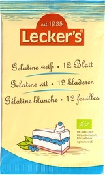 Gelatine Leckers wit 12 bladeren BIO Gelatine Leckers wit 12 bladeren BIO