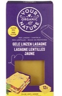 Gele linzen lasagne Your Organic Nature 250 gram BIO