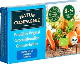 bouillon blokjes groente zoutarm Natur Compagnie 68 gram 
