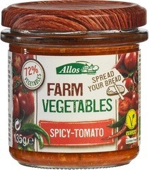 Groentespread pittige tomaat Allos 135 gram BIO Groentespread pittige tomaat Allos 135 gram BIO