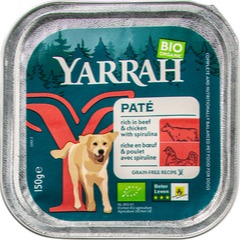 Hondenpaté rund Yarrah 150 gram BIO