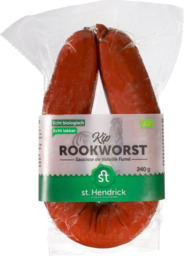 Kiprookworst van haantjes St. Hendrick 245 gram BIO Kiprookworst van haantjes St. Hendrick 245 gram BIO