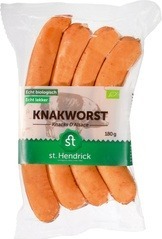 Knakworst varken St. Hendrick 180 gram BIO Knakworst varken St. Hendrick 180 gram BIO
