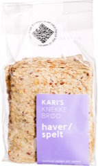 Knekkebrød haver-spelt Kari's Crackers 200 gr.  BIO