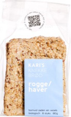 Knekkebrød rogge haver Kari's Crackers 180 gram BIO Knekkebrød rogge haver Kari's Crackers 180 gram BIO