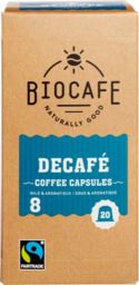 Koffiecapsules decaf Biocafe 20 st
