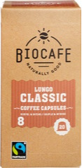 Koffiecapsules lungo Biocafe 20 st Koffiecapsules lungo Biocafe 20 st