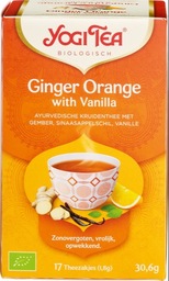 Kruidenthee gember sinaasappel vanille Yogi Tea BIO