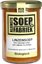 Linzensoep KleinsteSoepFabriek 400 ml BIO Linzensoep KleinsteSoepFabriek 400 ml BIO