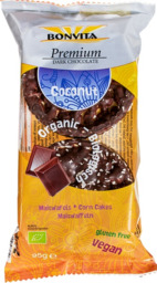 Maiswafels pure chocolade kokos Bonvita 100 gram BIO