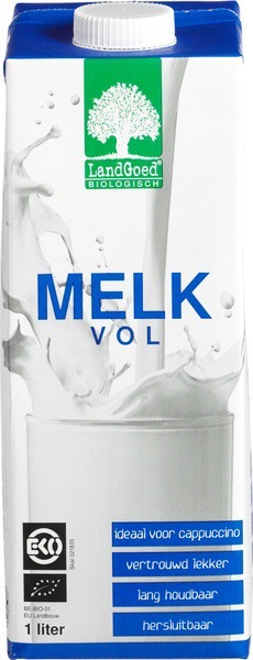 Melk Vol Houdbaar Landgoed 1 L BIO - Biowinkel Hart Voor Aarde NL-BIO-01