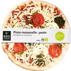 Pizza mozarella-pesto Ekocuisine 440 gram (op bestelling)
