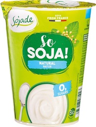 Plantaardige variatie op yoghurt soja - ongezoet Sojade 400 gram BIO