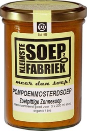 Pompoen-mosterdsoep KleinsteSoepFabriek 400 ml BIO Pompoen-mosterdsoep KleinsteSoepFabriek 400 ml BIO