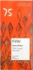 Pure chocolade 75% Vivani 80 gram BIO Pure chocolade 75% Vivani 80 gram BIO