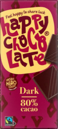 Pure chocolade 80% Happy Chocolate 85 gram BIO