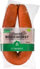 Rookworst rund fijn St. Hendrick Biologisch BIO Rookworst rund fijn St. Hendrick Biologisch BIO