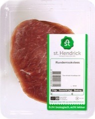 Runderrookvlees St. Hendrick 100 gram (op bestelling) BIO Runderrookvlees St. Hendrick 100 gram (op bestelling) BIO