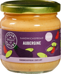 Sandwichspread aubergine Your Organic Nature 180 gram