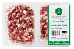 Spekblokjes gerookt St. Hendrick 200 gram Biologisch BIO Spekblokjes gerookt St. Hendrick 200 gram Biologisch BIO