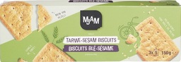 Tarwe-sesam biscuits MJAM Nieuw 150 gram