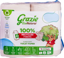 Toiletpapier 2-laags 8 rol Grazie Natural 8 st