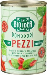 Tomatenstukjes basilicum La Bio Idea 400 gram BIO